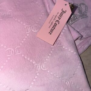 Juicy Couture Light Pink Embossed Throw